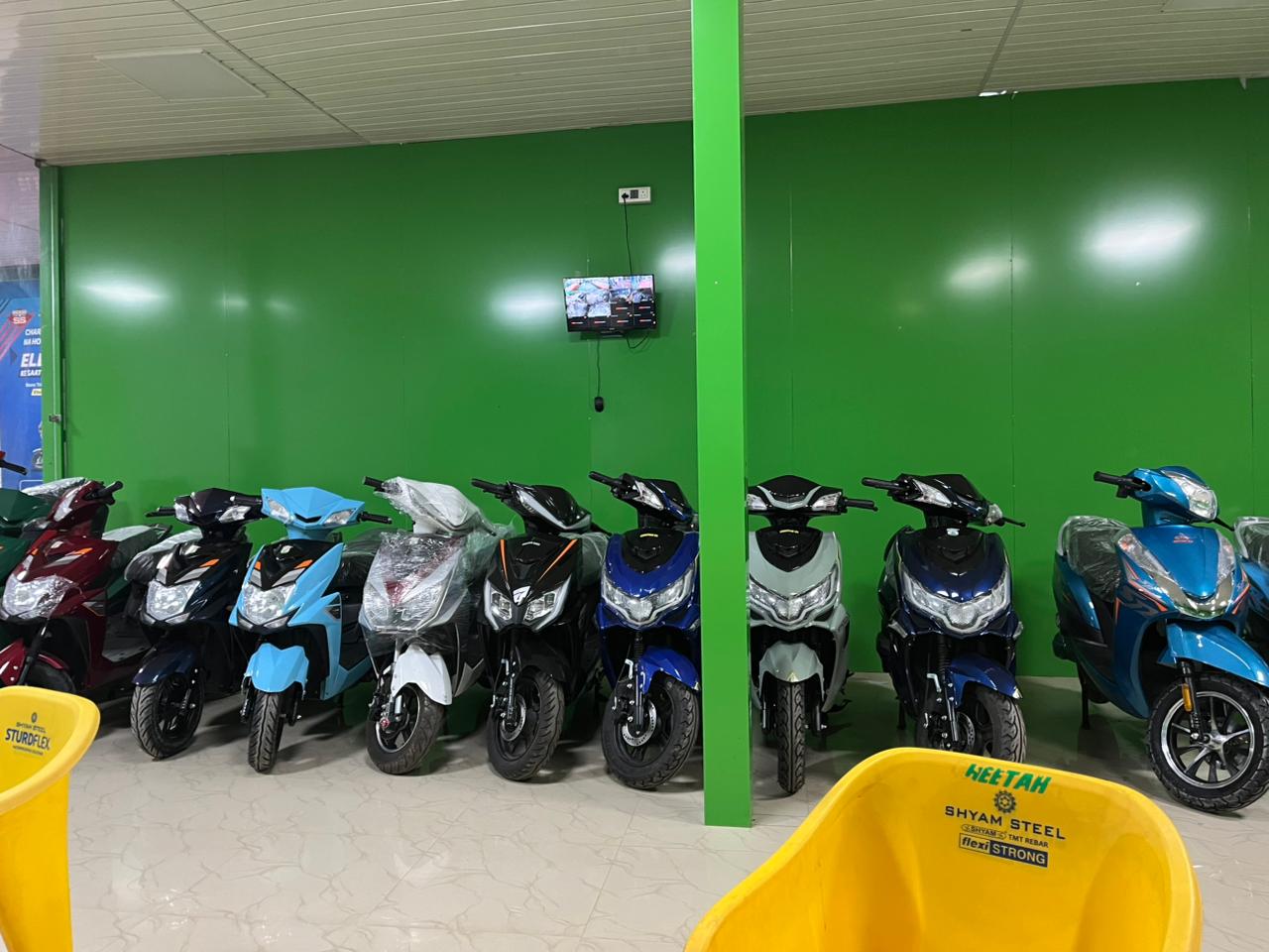 Front view of Entire EV showroom interior